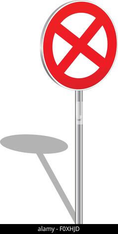 4 way intersection sign isolated on transparent background illustration ...