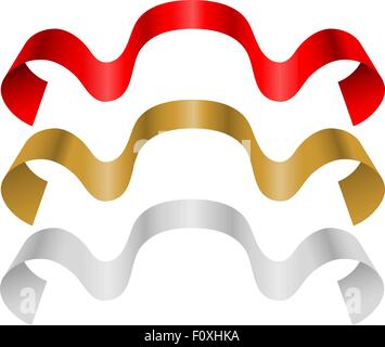 Color banners set on a white background. Vector illustration. Stock Vector