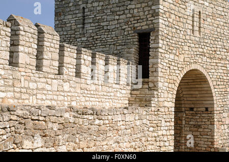 Remains of the stone fortress on cape Kaliakra, Bulgaria Stock Photo