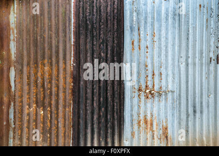damaged zinc surface Stock Photo