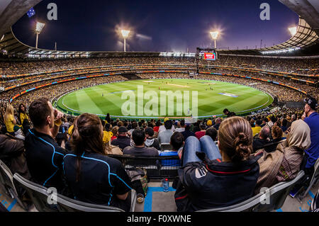 Wide shot of the entire MCG stadium at the final of the ICC Cricket World Cup 2015 at the Melbourne Cricket Ground Australia Stock Photo