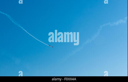 Airshow at Daugavpils, Latvia at the day of second World War victory Stock Photo