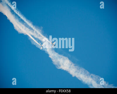 Airshow at Daugavpils, Latvia at the day of second World War victory Stock Photo