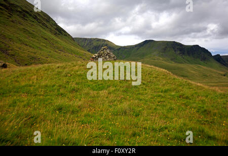 A view of Bessie's Cairn in Glen Isla, Angus, Scotland, United Kingdom. Stock Photo