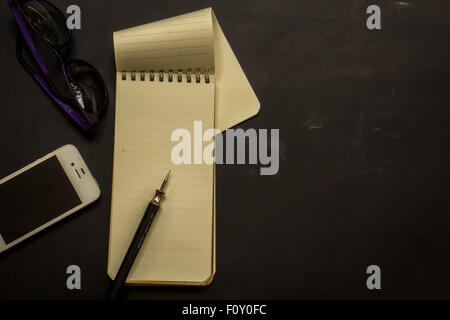 notebook, spiral, black, open, note pad, single object, textured, page, isolated on white, Stock Photo