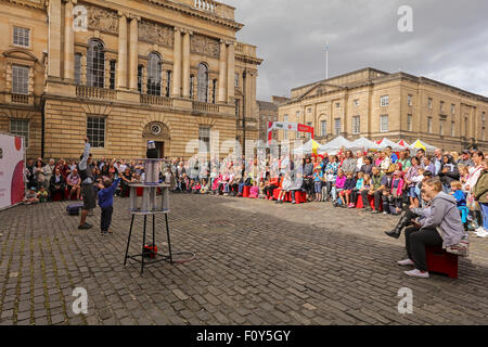 Spectators watching act at the fringe Edinburgh. Stock Photo