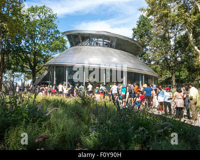 Seaglass Carousel Pavilion in Battery Park, NYC Stock Photo