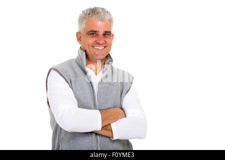 smiling middle aged man looking at the camera Stock Photo
