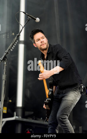 Pete Loeffler Guitarist and vocals for the band Chevelle Performing at the  2015 Monster Energy Carolina Rebellion Stock Photo