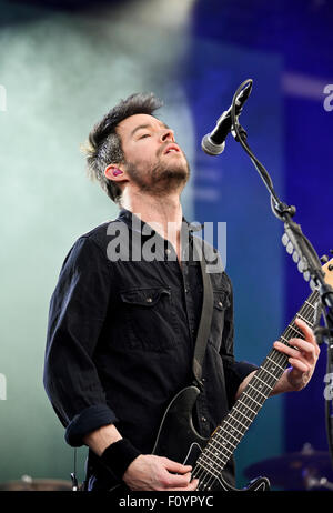 Pete Loeffler Guitarist and vocals for the band Chevelle Performing at the  2015 Monster Energy Carolina Rebellion Stock Photo