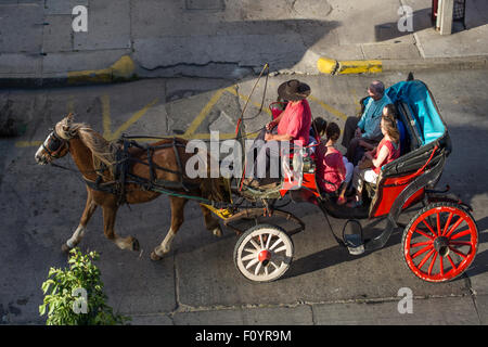 Horse and carriage tour in Viña del Mar, Chile Stock Photo