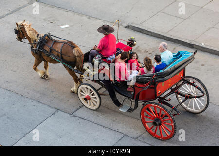 Horse and carriage tour in Viña del Mar, Chile Stock Photo