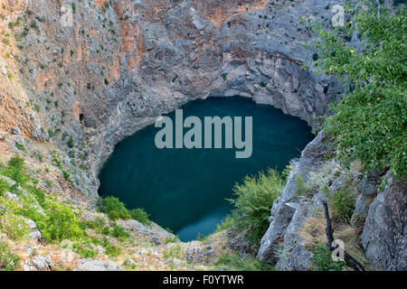 Red Lake in Imotski, Croatia Stock Photo