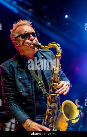 Royal Oak, Michigan, USA. 22nd Aug, 2015. MARS WILLIAMS of PSYCHEDELIC FURS performing on their 2015 Tour at The Royal Oak Music Theatre in Royal Oak, MI on August 22nd 2015 © Marc Nader/ZUMA Wire/Alamy Live News Stock Photo