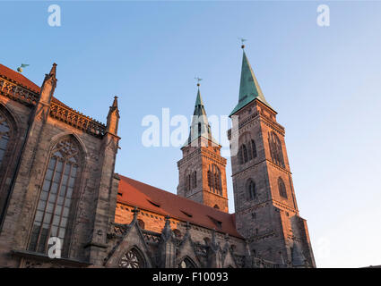 St. Sebald Church or St. Sebaldus Church, Sebalder Altstadt, Nuremberg, Middle Franconia, Franconia, Bavaria, Germany Stock Photo