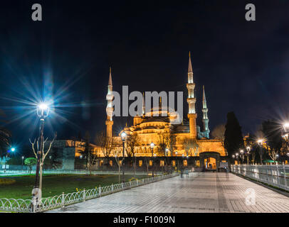 Blue Mosque at night (Sultan Ahmed Mosque) (Sultan Ahmet Mosque ...