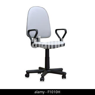 The gray office chair. Isolated Stock Photo