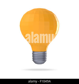 low polygonal 3d  light bulb concept symbol Stock Photo