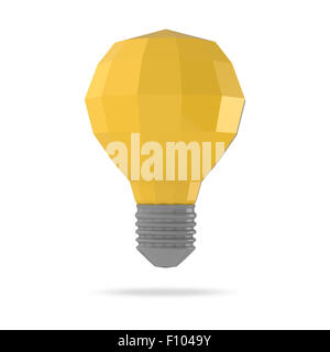 low polygonal 3d  light bulb concept symbol Stock Photo