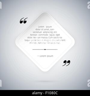 Quote on White Paper Sheet Template Stock Vector
