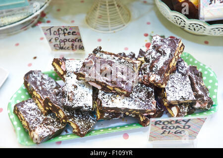 Rocky road at the Rectory Farm Cafe in Stanton St John, Oxfordshire Stock Photo