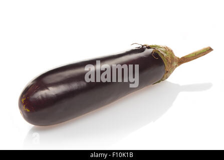 Purple eggplant isolated on white background Stock Photo