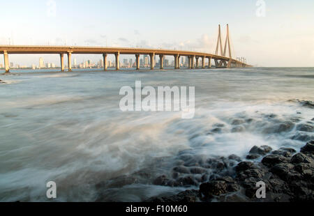 The image of Worli sea link was shot in Mumbai, India Stock Photo