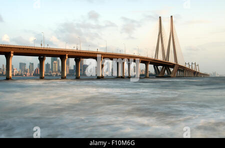 The image of Worli sea link was shot in Mumbai, India Stock Photo