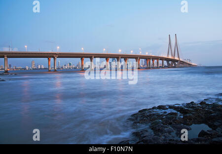 The image of Worli sea link was shot in Mumbai, India Stock Photo