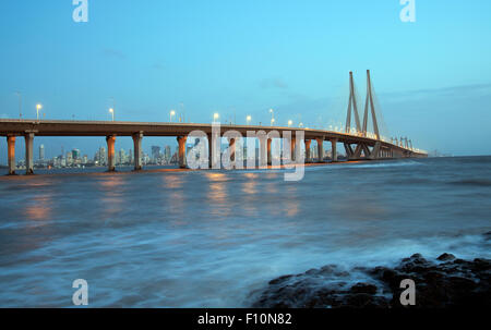 The image of Worli sea link was shot in Mumbai, India Stock Photo