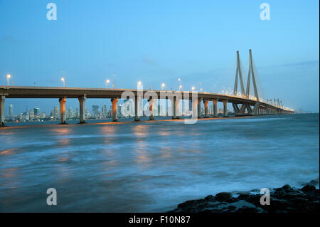 The image of Worli sea link was shot in Mumbai, India Stock Photo