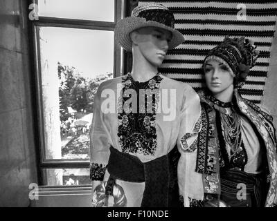 Kiev, Ukraine. 24th Aug, 2015. Mannequins in the Ukrainian national costume exhibition, which opened on Independence Day. -- Thousands of Ukrainians celebrate the 24 anniversary of Independence of Ukraine mass festivities in towns and villages across the country. This holiday marred by Russian aggression in the east of Ukraine and the occupation of the Crimea. Ukrainians are hoping that 25 Independence Day they will meet in a more peaceful environment. © Igor Golovnov/Alamy Live News Stock Photo