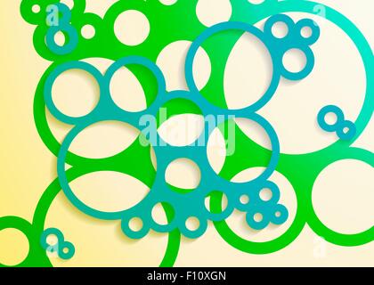Set of Bright Abstract Circles Frames Design Elements, cosmetics, soap, shampoo, perfume, medical, label background, vector illu Stock Vector