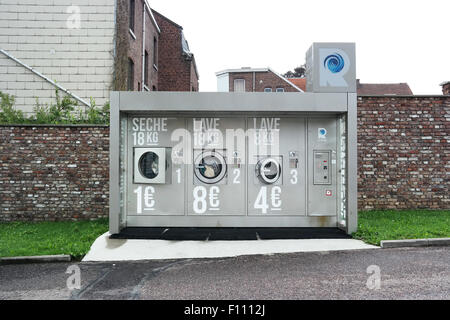 Laveries Révolution laundromat in Belgium Stock Photo