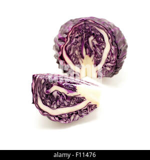 fresh purple cabbage isolated on white background Stock Photo