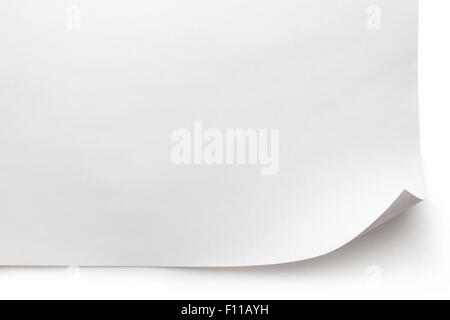 Blank sheet of paper on white background Stock Photo