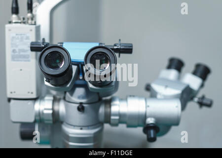 Medical optometrist equipment used for  eye exams Stock Photo