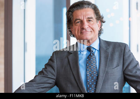 Close up of businessman smiling Stock Photo