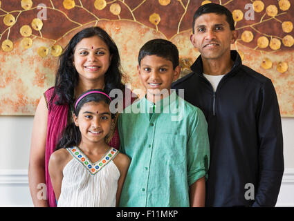 Close up of Indian family smiling Stock Photo
