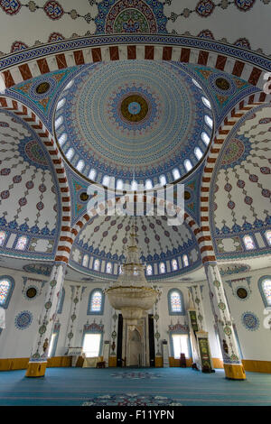 KONAKLI, TURKEY - JULY 10, 2015: The interior of the main mosque in the village of Konakli. Anatolian coast. Stock Photo