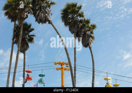 sky glider ride Santa Cruz Beach Boardwalk Stock Photo