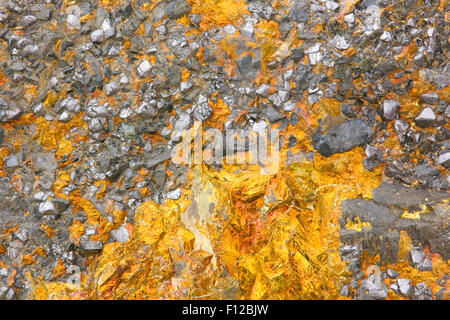 Colorful metal ore (copper + iron) Stock Photo