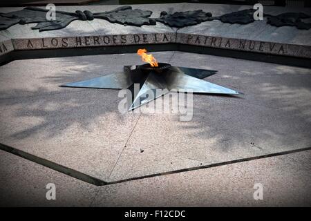 The eternal flame burning at the Museo de la Revolucion Havana Cuba in memory of the heroes of the revolution Stock Photo