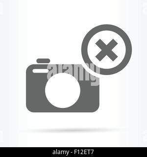 camera delete image symbol icon web vector illustration Stock Vector