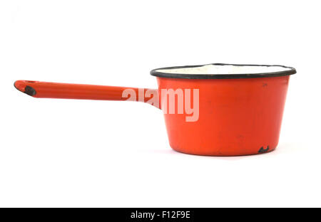 old pot isolated on white background Stock Photo