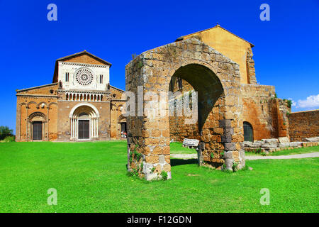 Ancient etruscan city Tuscania, in Vitebo province,Lazio, Italy Stock Photo