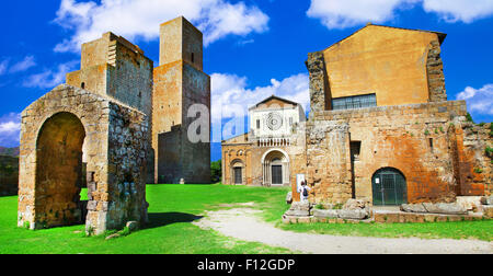 Ancient etruscan city Tuscania, in Vitebo province,Lazio, Italy Stock Photo