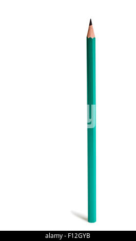 A black pencil against a white background. Stock Photo