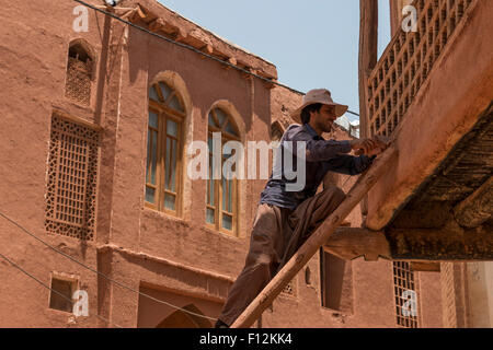 Abyanef village near Yazd in the desert of Dasht e Kavir Stock Photo