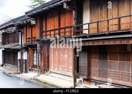 Tsumago, Japan. The main street of Terashita with traditional edo style ...